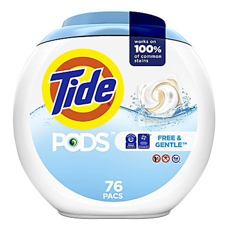 Tide PODS Liquid Laundry Detergent Pacs, Free & Gentle - Thumbnail 2