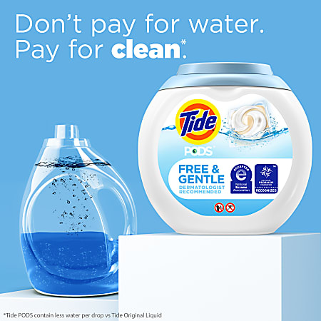 Tide PODS Liquid Laundry Detergent Pacs, Free & Gentle - Thumbnail 4