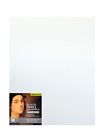 Ampersand Primed Smooth Flat Profile Artist Panels, 16" x 20", 1/8", White, Pack Of 2