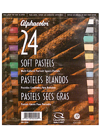 Alphacolor Soft Pastels, 7/16" x 2 3/4", Assorted, Set Of 24