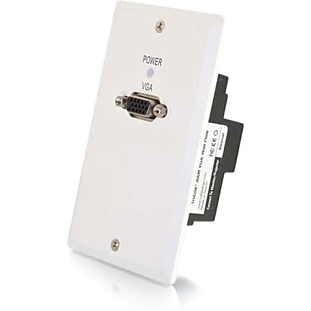 C2G TruLink Single Gang VGA over Cat5 Wall Plate Receiver- White
