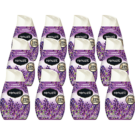 Dial Renuzit Adjustable Cone Gel Air Fresheners, Lovely Lavender, 7 Oz, Pack Of 12