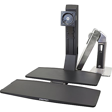 Ergotron® WorkFit Mounting Arm For Flat-Panel Displays, Polished Black