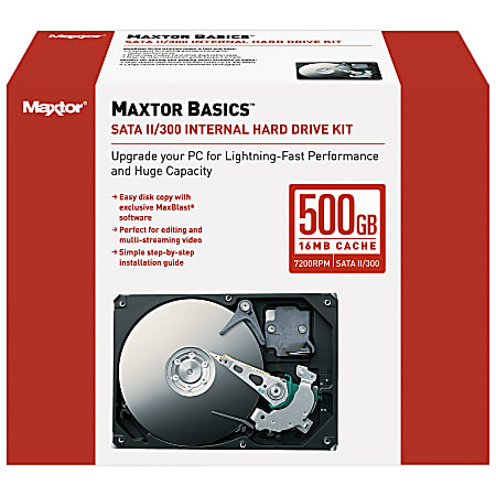 Maxtor® Basics™ 500GB SATA II/300 Internal Hard Drive Kit