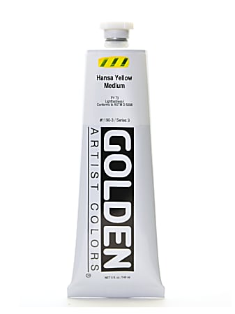 Golden Heavy Body Acrylic Paint, 5 Oz, Hansa Yellow Medium