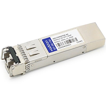 AddOn Supermicro AOC-E10GSFPSR Compatible TAA Compliant 10GBase-SR SFP+ Transceiver (MMF, 850nm, 300m, LC, DOM) - 100% compatible and guaranteed to work
