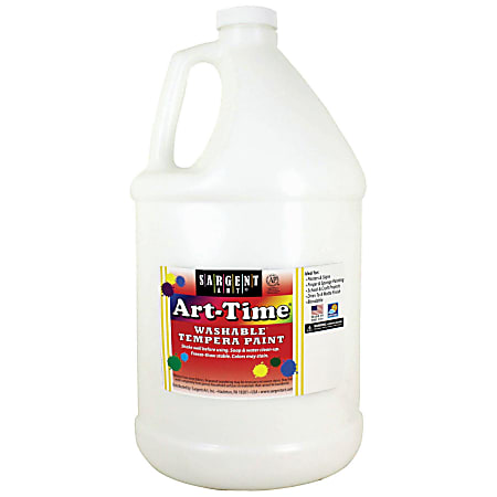Sargent Art® Art-Time Washable Tempera Paint, 1 Gallon, White