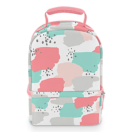 Thermos Dual Compartment Lunch Kit Pastels, 6.75in x 6.25in x 9in, Pastel Multicolor, 1PC