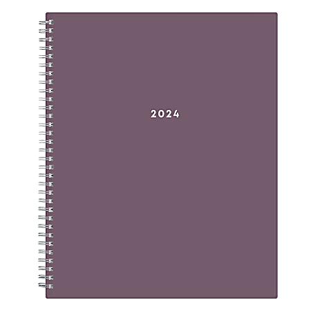 2024 Blue Sky™ Modesto Weekly/Monthly Planning Calendar, 8-1/2" x 11", Solid Purple, January to December 2024, 144062