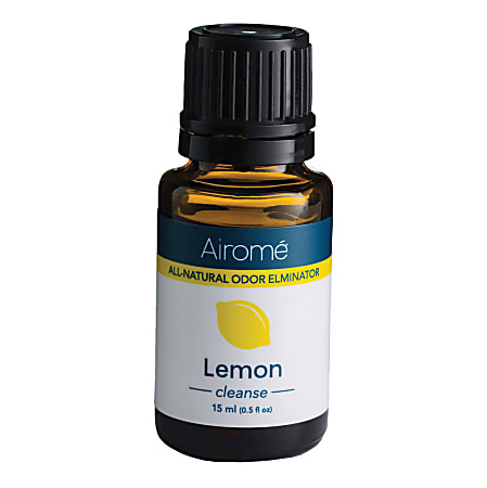 Airome All-Natural Odor Eliminator Essential Oils, Lemon, 0.5 Fl Oz Bottles, Pack Of 2 Bottles