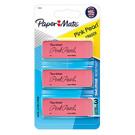 Paper Mate® Pink Pearl® Erasers, Medium, Pack Of