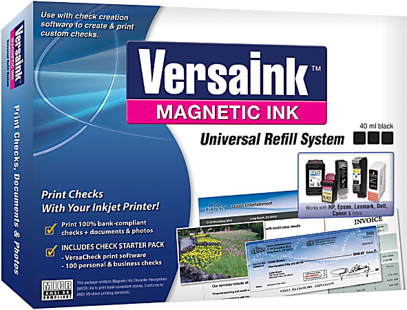 VersaCheck® VersaInk-nano™ Universal Refill Kit, Black, Disc