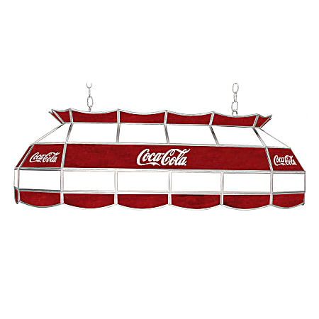Trademark Global Vintage 3-Light Hanging Tiffany Lamp, 15"H, Red Coca-Cola Shade