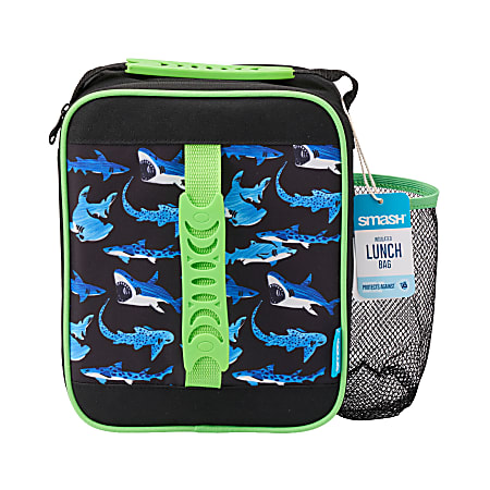 Smash Insulated Duo Lunch Bag, 4-3/16”H x 9-7/8”W x 10-1/4”D, Shark