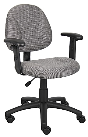 Boss Office Products Deluxe Posture Fabric Mid-Back Task