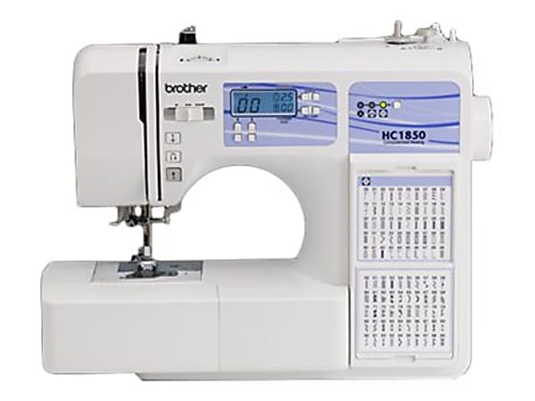 Brother HC1850 - Sewing machine - computerized - 130 stitches - 8 one-step buttonholes - LCD display