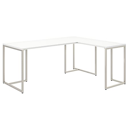 Bush Business Furniture Method 72"W L Shaped Desk with 30"W Return, White, Standard Delivery