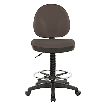 Office Star™ Dillon Fabric Mid-Back Drafting Chair, Gray