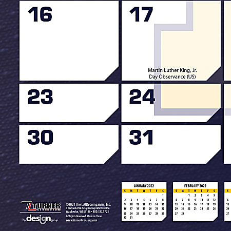Lang Turner Monthly Calendar Michigan 2022 - Office Depot