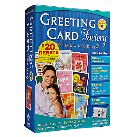 Greeting Card Factory® Deluxe 8.0, Traditional Disc