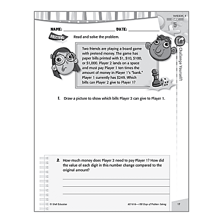 Shell Education 180 Days Of Problem Solving Grade 4 - Office Depot
