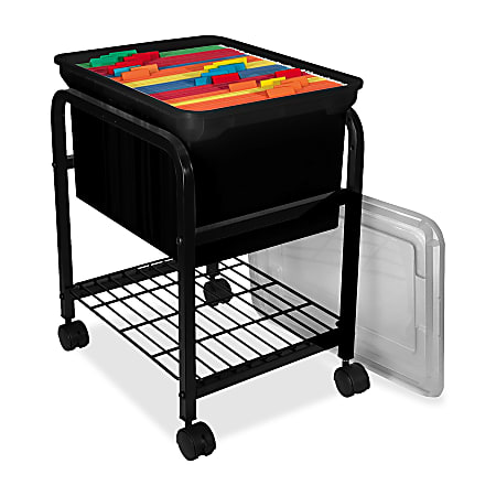 Innovative Storage Rolling Metal File Cart, 25 5/8"H x 15 5/8"W x 18"D, Black