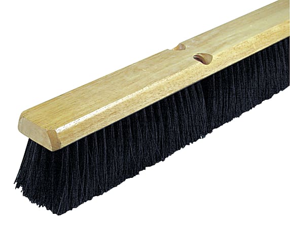 Wilen Black Tampico Push Broom, 24"