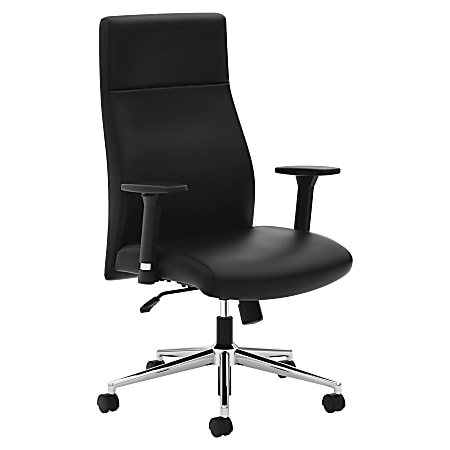 HON® Define™ Executive Ergonomic Bonded Leather Chair, Black