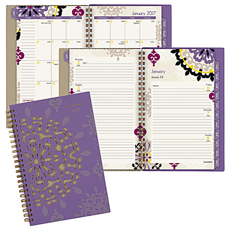 AT-A-GLANCE Weekly/Monthly Appointment Planner, 4 7/8" x 8", 30% Recycled, Purple, Vienna, January–December 2017