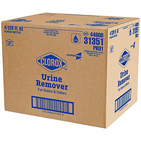CloroxPro Urine Remover for Stains and Odors Refill - 128 fl oz (4 quart) - 60 / Bundle - Bleach-free - Clear CloroxPro Urine Remover for Stains and Odors Refill - 128 fl oz (4 quart) - 60 / Bundle - Bleach-free - Clear