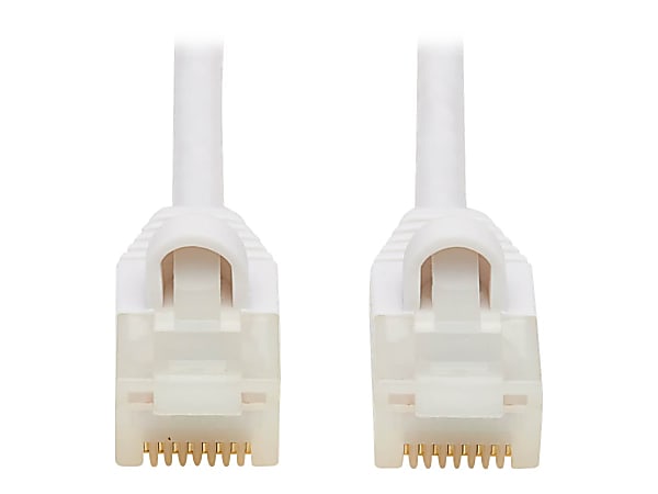 Tripp Lite Safe-IT Cat6a Ethernet Cable Antibacterial Snagless Slim MM 10ft  - 10 Gbit/s - Gold Plated Contact - 28 AWG - White