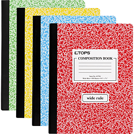 Tops® Composition Book, 7-1/2" x 9-3/4", 100 Sheets