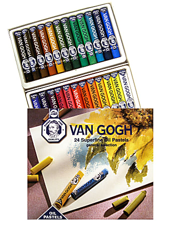 Van Gogh Superfine Oil Pastels 2 34 Assorted Set Of 24 - Office Depot