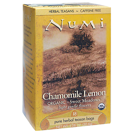 Numi® Organic Chamomile Lemon Herbal Tea, Box Of 18