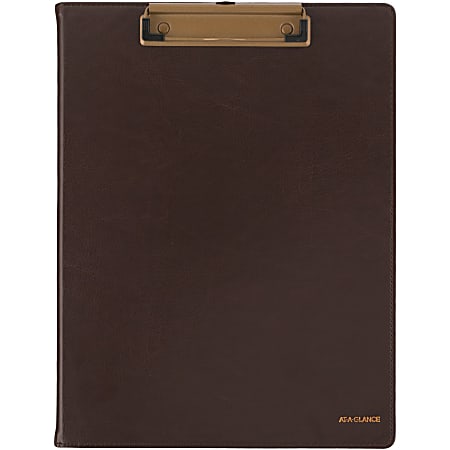 2024-2025 AT-A-GLANCE® Signature Collection Clipboard With 13-Month Monthly Planner, 8" x 11", Brown, January 2024 To January 2025, YP60009