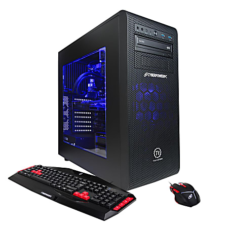 CyberPowerPC Gamer Supreme SLC9000 Desktop Computer - Intel Core i7 (5th Gen) i7-5930K 3.50 GHz - Black, Blue