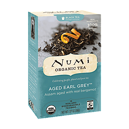 Numi® Organic Aged Earl Gray Black Tea, Box Of 18