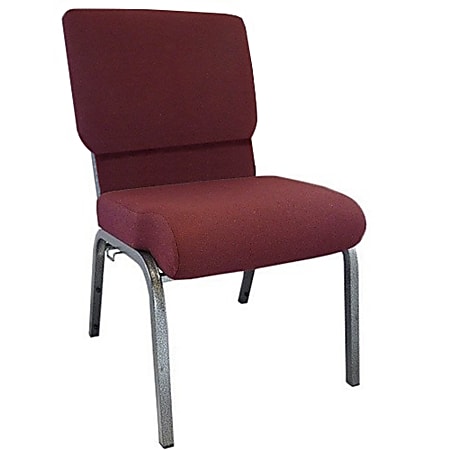 Flash Furniture Advantage Church Chair, Maroon/Silver Vein