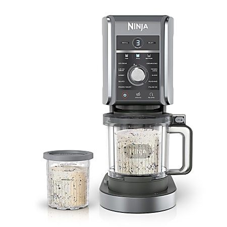 Ninja CREAMi Deluxe 11-in-1 Ice Cream And Frozen Treat Maker, 0.75-Quart, Silver, Total Qty 1