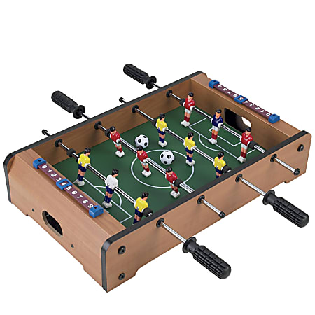 Trademark Games Mini Tabletop Foosball, 12 1/8" x 20" x 3 7/8", Brown