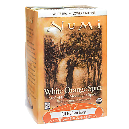 Numi® Organic Orange Spice White Tea, Box Of 16