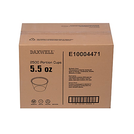 Portion Cups, 5.5 Oz, 10 Per Pack, Carton Of 250 Packs