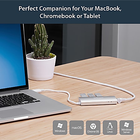3-Port USB 3.0 Hub With Gigabit Ethernet | Compatible With Windows, Macos, Linux - View #11