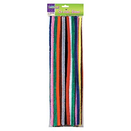 Creativity Street Colossal Stems - Craft Project, School, Decoration - 19.50" x 0.6" - 50 / Pack - Assorted