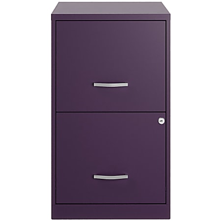 Space Solutions SOHO Smart 18 D Vertical 2 Drawer File Cabinet Purple Office Depot