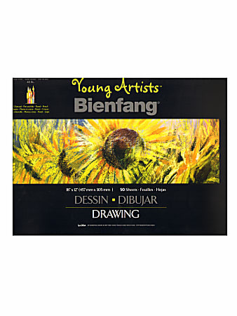 Bienfang Young Artists Sketchbooks, 12" x 18", 50 Sheets Per Pad, Pack Of 3 Pads