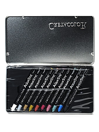 Cretacolor AquaStic Oil Pastel Set, Assorted Metallic, Set Of 10