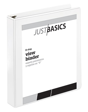 Just Basics® Basic View 3-Ring Binder, 1 1/2&quot;