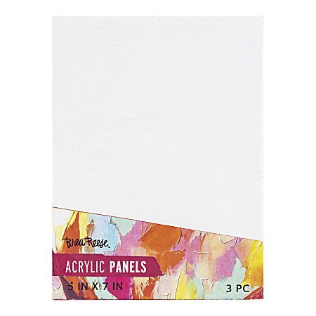 Brea Reese Acrylic Panels, 5" x 7", White, Pack Of 3 Panels