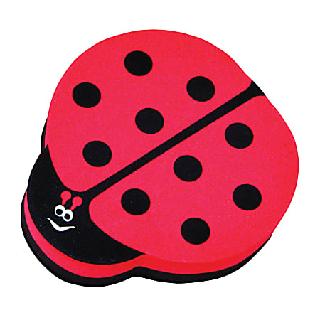 Ashley Productions Magnetic Whiteboard Eraser, 3 3/4", Ladybug, Pack Of 6
